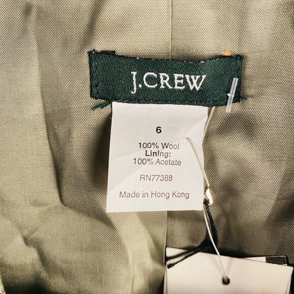 J. Crew Italian Wool Super 110s Plaid Blazer Academia Preppy NWT Size 6 - Picture 2 of 6